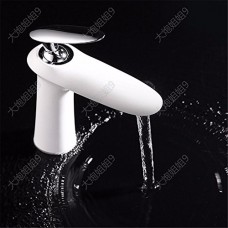 Kitchen Sink Faucet Tradition Solid Brass Kitchen Sink Basin Mixer Tap Hot and Cold White Hot and Cold - B07FPJX5JH